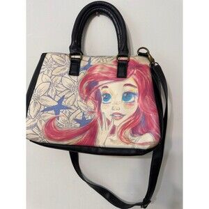 LOUNGEFLY  DISNEY  LITTLE MERMAID EXPANDABLE WATERCOLOR HANDBAG/CROSSBODY